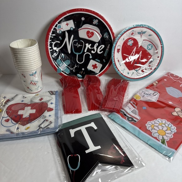 The Unbranded Brand Other - NURSE  party decorations and‎ table setting for 12 Banner NEW